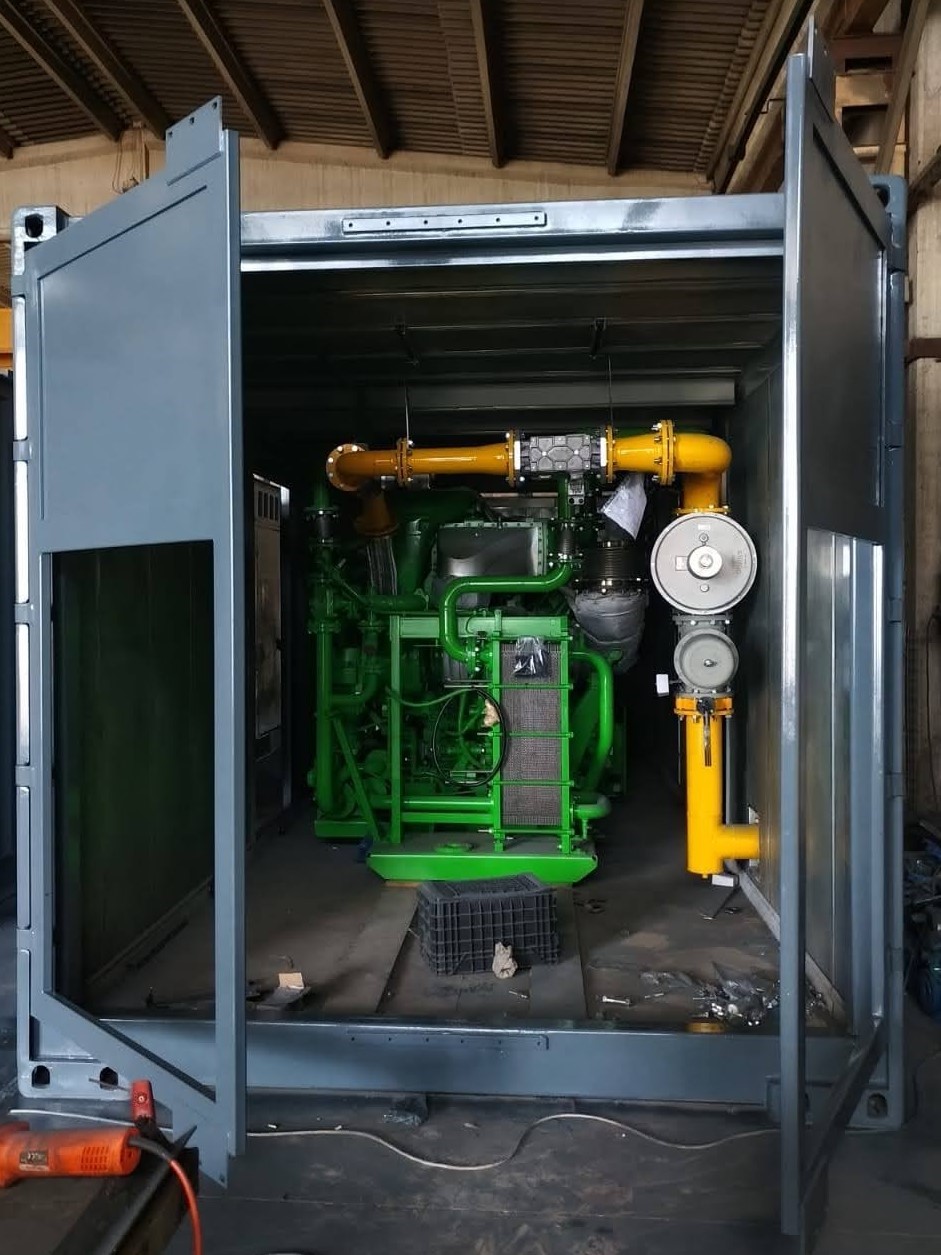 Gaz jeneratör motoru konteyneri üretimi